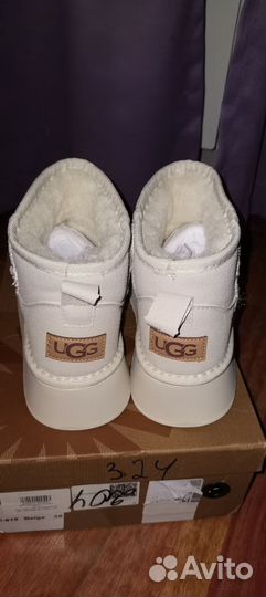 Ugg женские на платформе бежевые