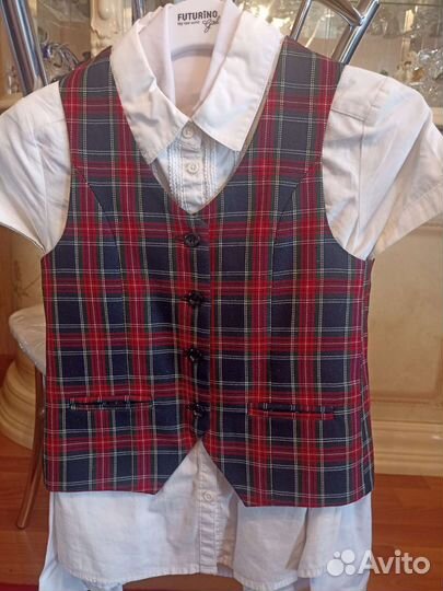 Жилет шотландка 128-134