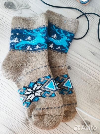 Носки шерстяные вязаные