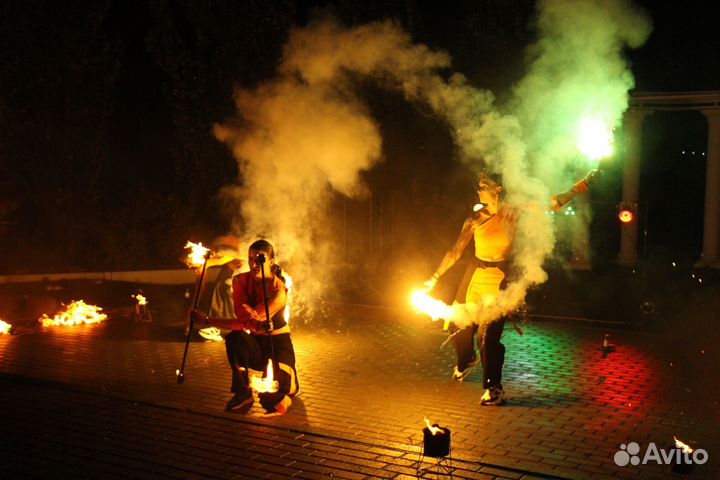 Огненное фаер шоу/огненные сердца /артисты