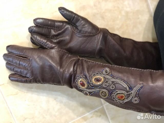 Перчатки кожа Италия Patrizia Peppe