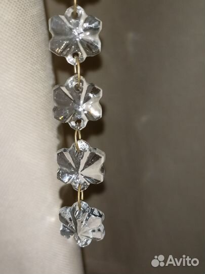 Цветочки хрустальные подвески для люстры бра