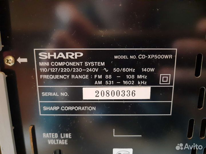 Sharp cd-xp500WR Музыкальный центр