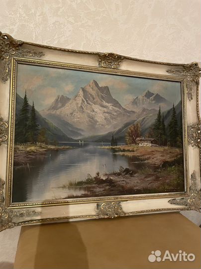 Картина маслом на холсте старинная