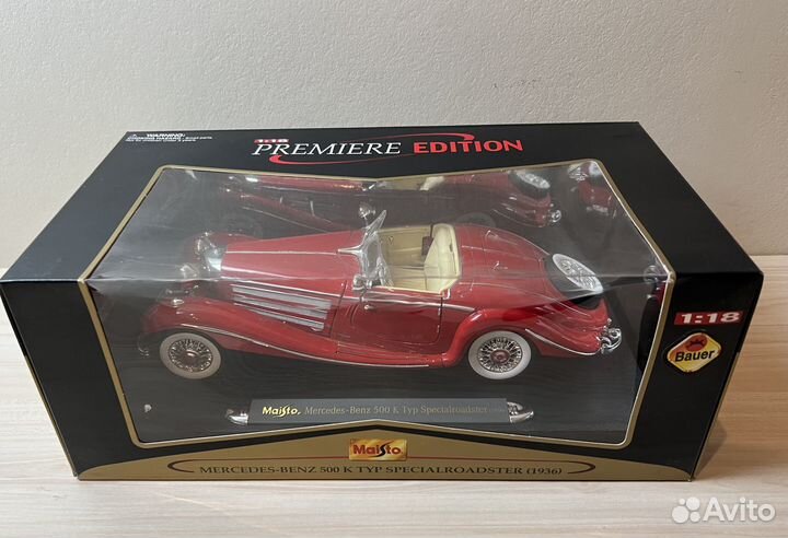 Модель Mercedes - Benz 500 K 1/18 В коробке