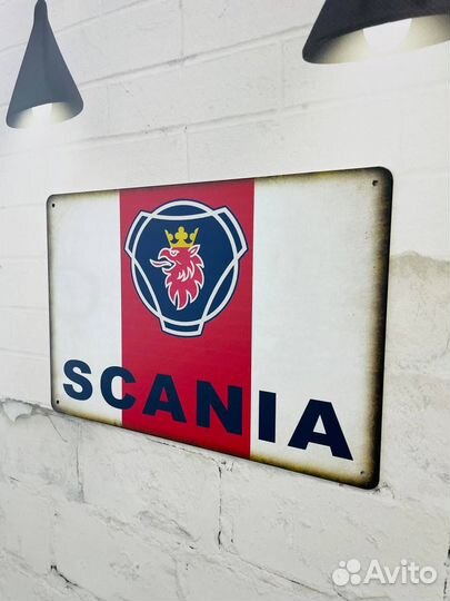 Декор на стену табличка Scania