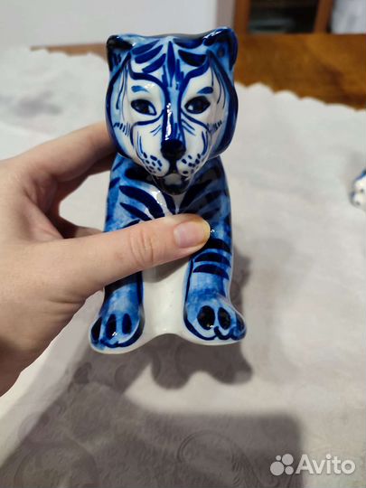 Тигр фигурка гжель
