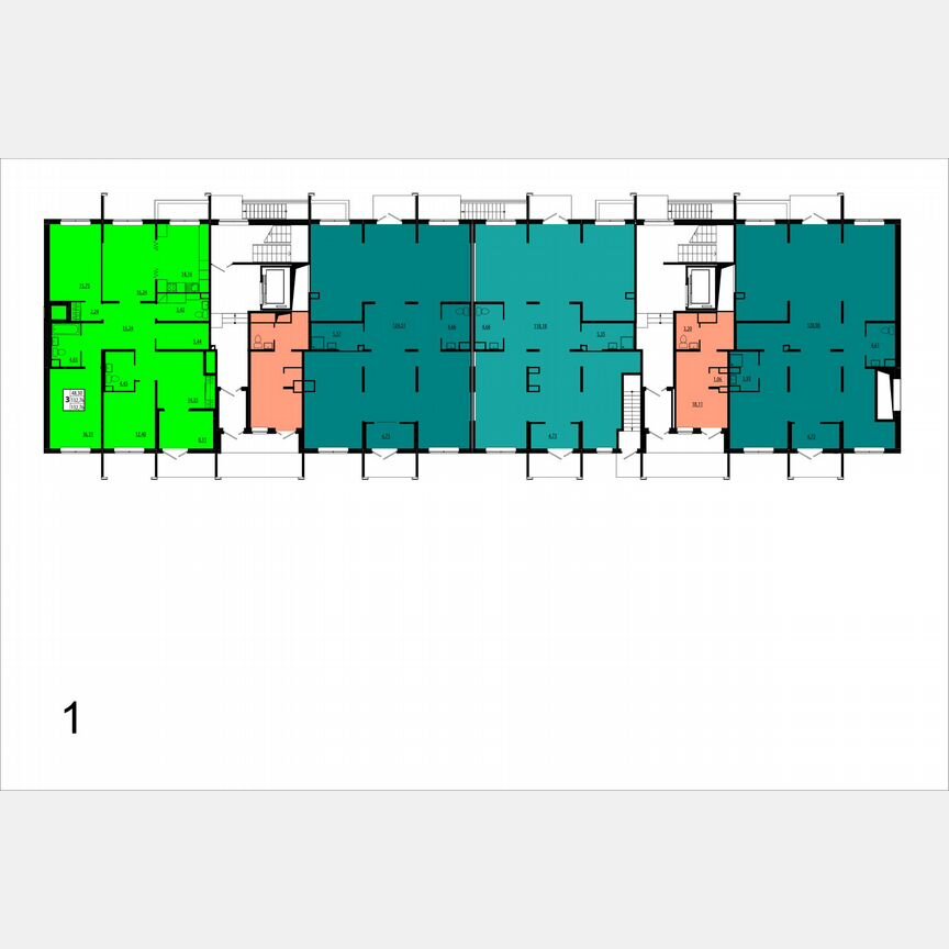 1-к. апартаменты, 35,8 м², 1/8 эт.