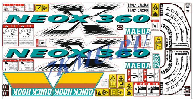 Комплект наклеек для кму Maeda neox 360