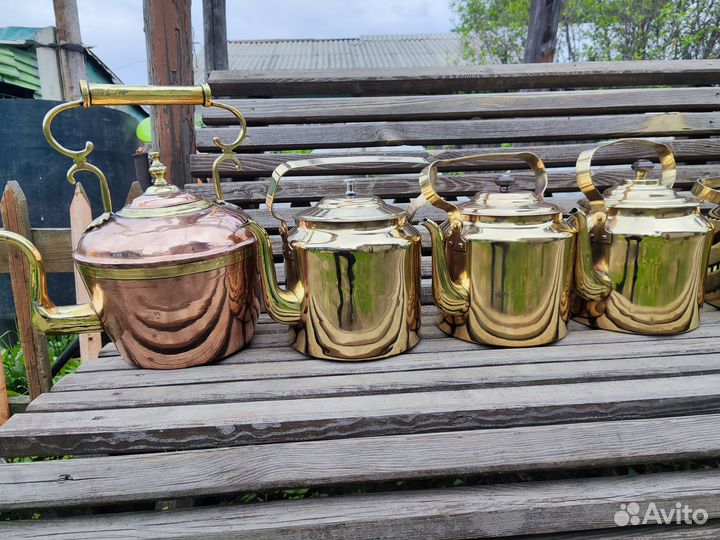 Чайники старинные. Медь латунь