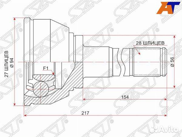 Шрус привода mitsubishi pajero sport