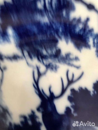 Декоративная тарелка с оленями Дулёво