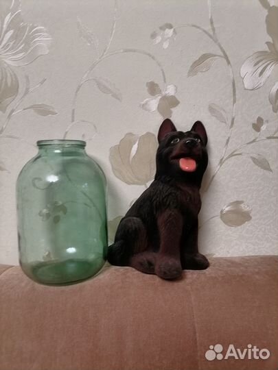 Статуэтка собака копилка гипс