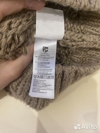 Шапка зимняя женская us polo оригинал