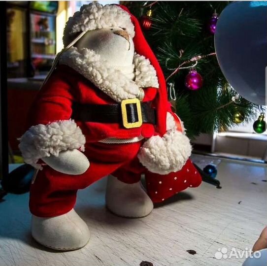 Мягкая игрушка Заяц Дед мороз