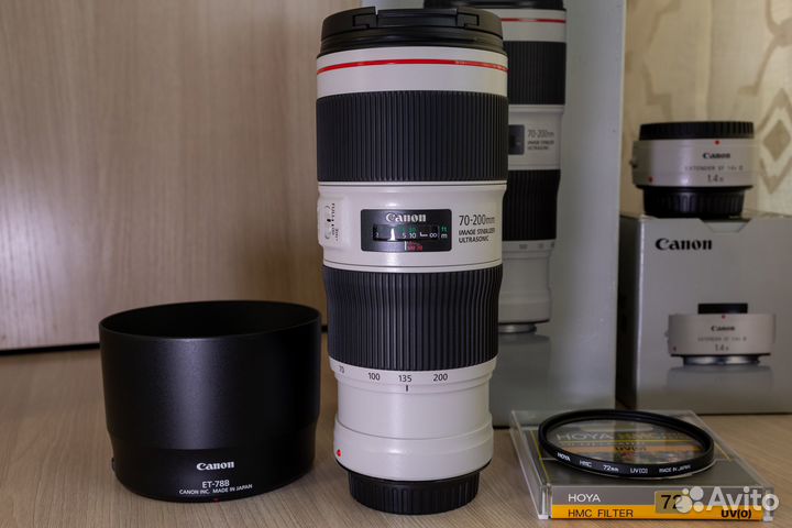 Canon EF 70-200mm f/4L IS II USM, Extender EF 1.4x