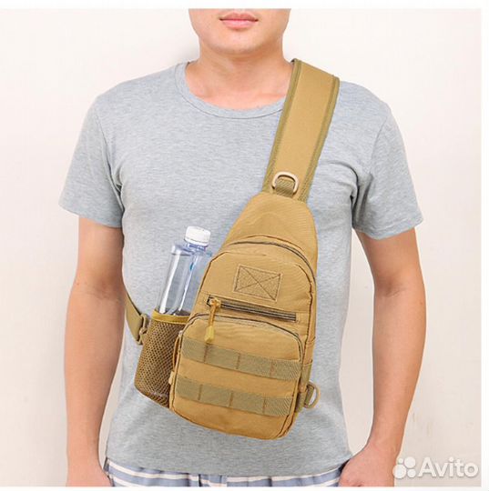 Тактическая сумка через плечо нагрудная дл рыбалки