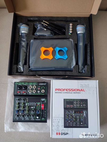 Микшер и Радиомикрофоны комплект караоке вечеринки