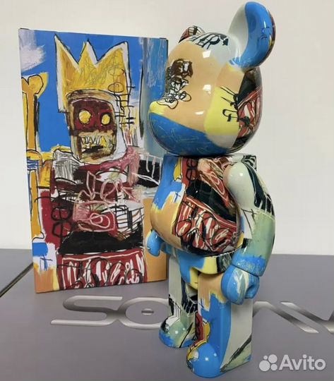 Мишка bearbrick jean michael basquiat