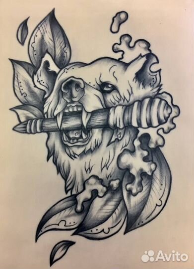 Модель на татуировку. 1000-1500 (расходник)