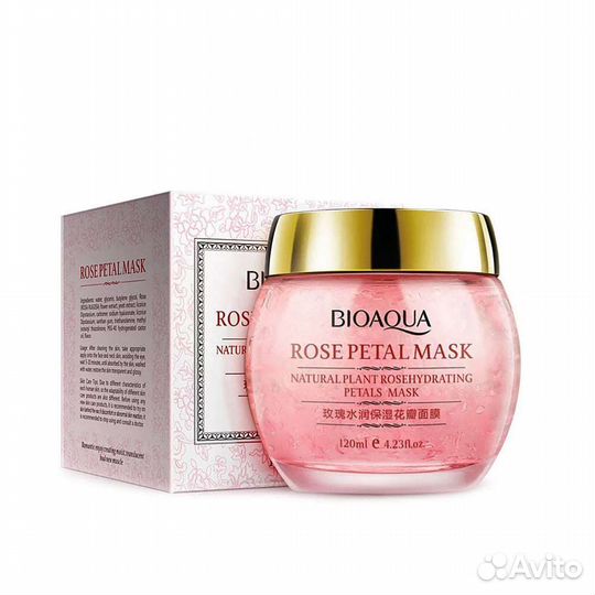Ночная смягчающая маска для лица с лепестками роз