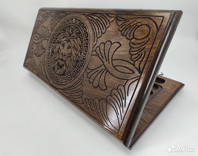 Нарды резные с контрастным полем