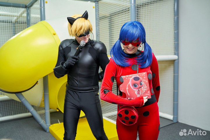 Супер кот из Лед баг костюм