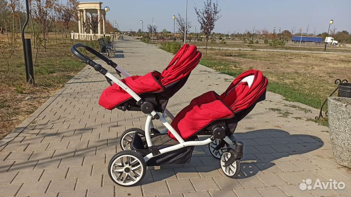 Коляска для двойни bebetto 42 3 в 1