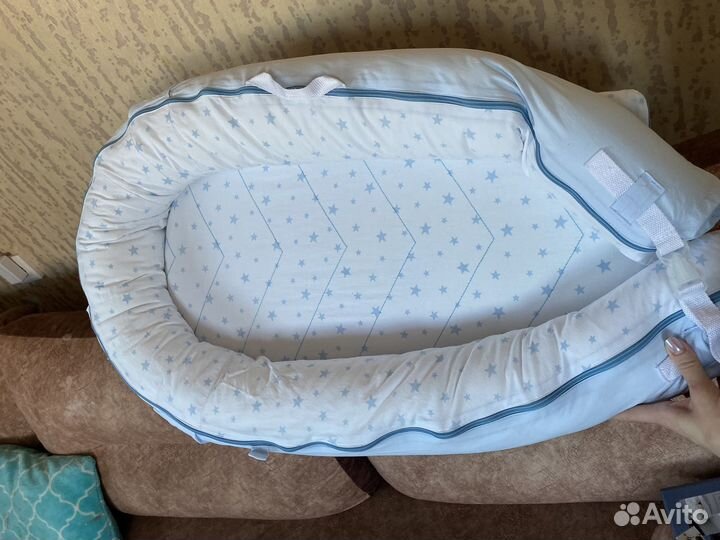 Кокон шезлонг подушка для малыша новорожденного