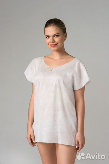 01-014 Рубашка одноразовая xxl 25шт спанлейс