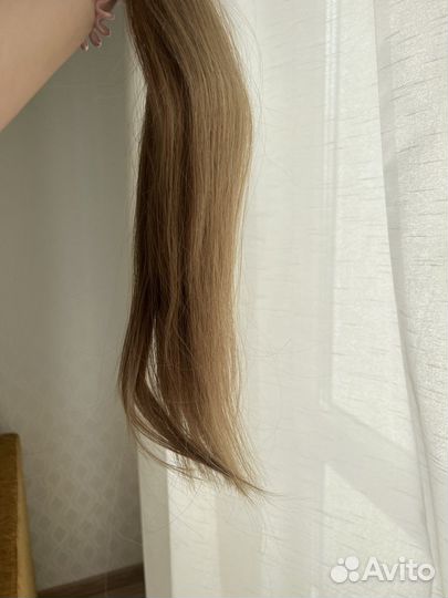 Волосы для наращивания 60 см блонд б/у