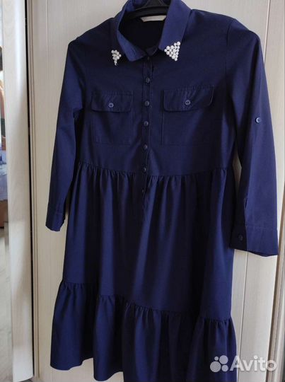 Платье синее