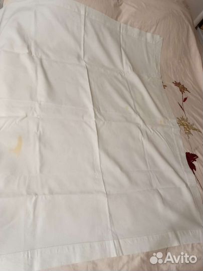 Скатерть лен белая /серая