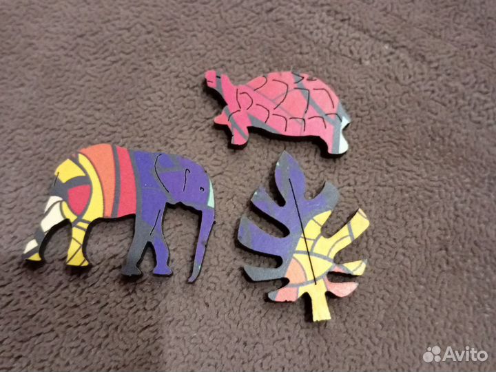 Деревянный пазл. Лев