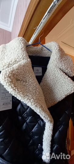 Пальто женское стеганое зимнее размер 48