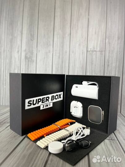 Эксклюзивный Комплект Наушники, Часы, Power bank