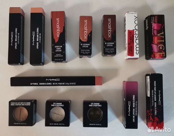 Помады, тени, карандаши MAC, Smashbox