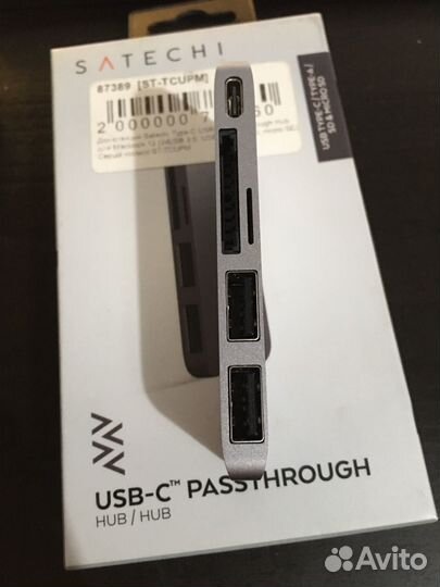 Satechi USB-С hub passthrough