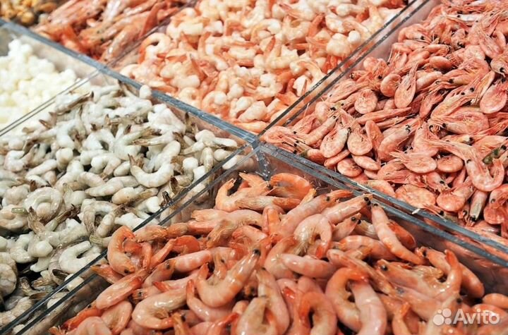 Креветки Рыба Морепродукты