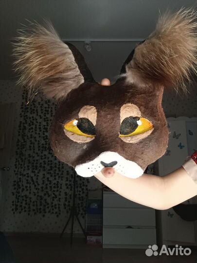 Маска для квадробики с мехом