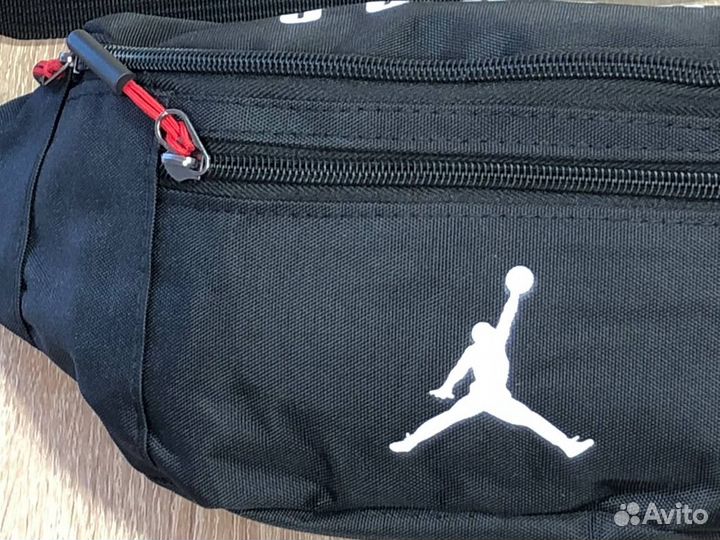 Сумка Air Jordan поясная мужская, чёрная. Новая