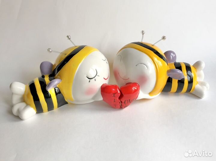 Новые копилки большие парные Пчелки, керамика