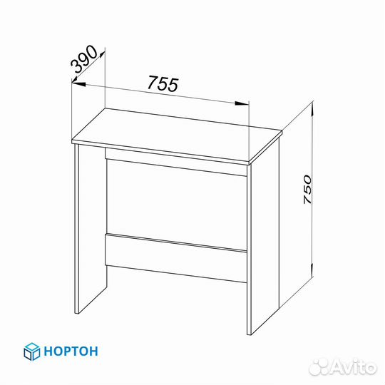 Стол письменный компьютерный Брель Дуб Сонома