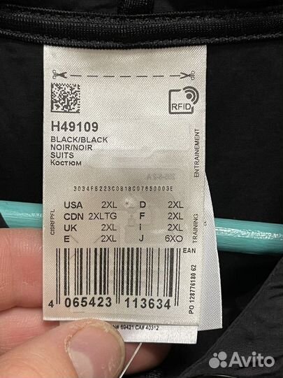 Спортивный костюм Reebok XXL новый оригинал