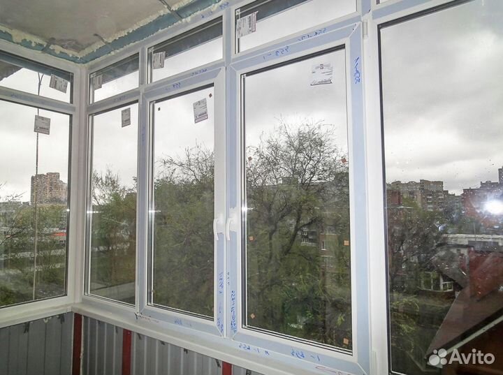 Остекление раздвижное с отделкой