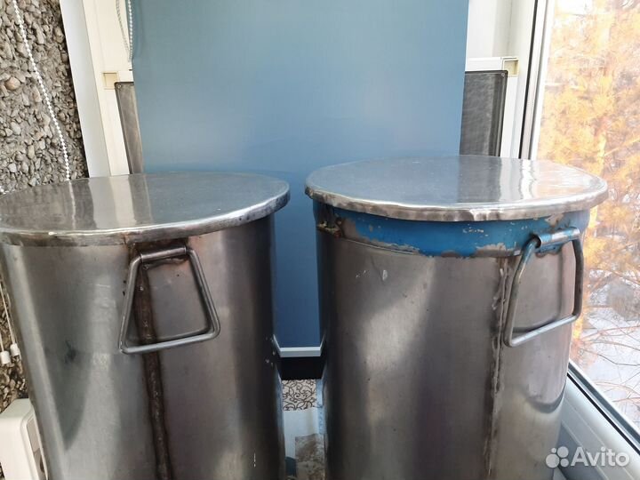 Бачок с крышкой из нержавейки 45 литров для воды