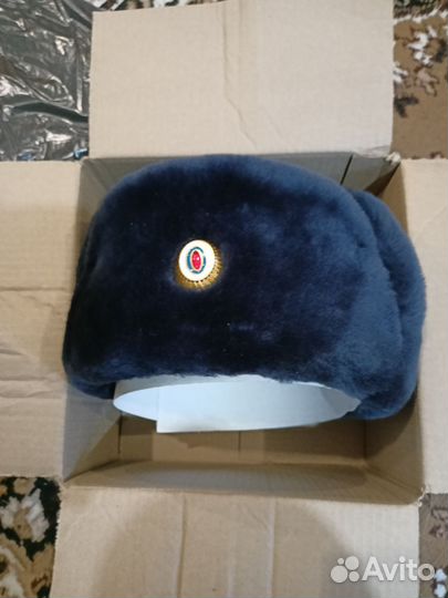 Мужская зимняя шапка мвд