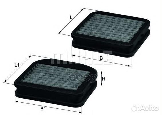 Фильтр салонный LKK72S Mahle/Knecht