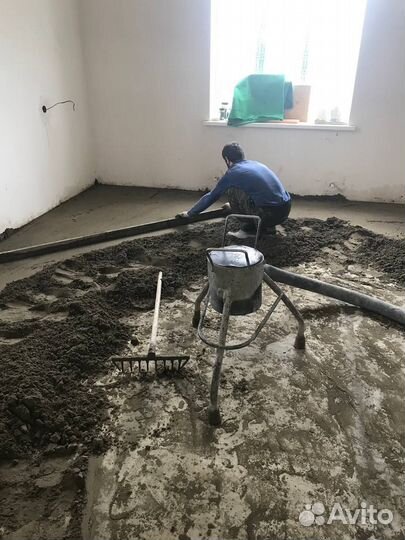 Полусухая стяжка пола под ключ