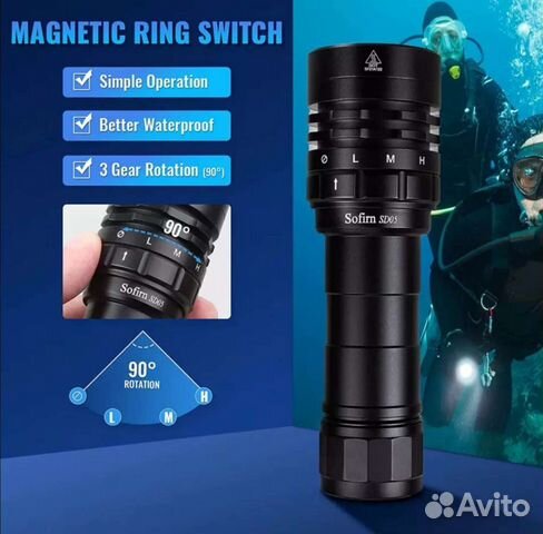 Фонарь для подводной охоты дайвинга Sofirn SD 05 объявление продам